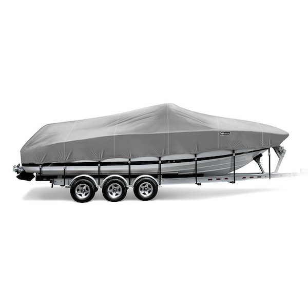 Eevelle Boat Cover CUDDY CABIN Inboard Fits 19ft 6in L up to 96in W Charcoal SFVCDY1996-CHL - main